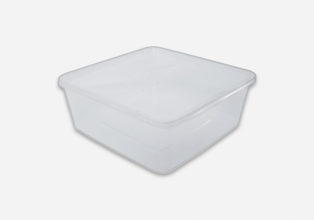 2000ML Plastic Container with Lid Square